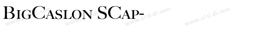 BigCaslon SCap字体转换